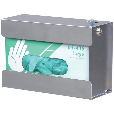 metal door glove box holder|wall holder for boxed gloves.